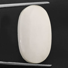 WHITE AGATE OVAL CAB 24X14MM 13.45 Cts.