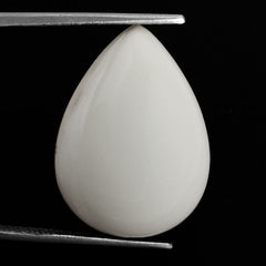 WHITE AGATE (INDONESIAN) PEAR CAB (GREENISH WHITE) 22X16MM 14.53 Cts.