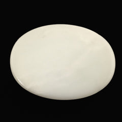 WHITE AGATE (INDONESIAN) OVAL CAB (GREENISH WHITE) 22X16MM 14.50 Cts.