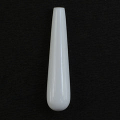 WHITE AGATE PLAIN DROPS (HALF DRILL) 26X6MM 6.56 Cts.