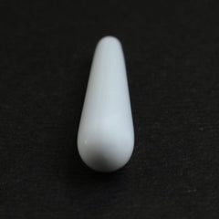WHITE AGATE PLAIN DROPS (HALF DRILL) 26X6MM 6.56 Cts.