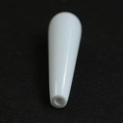WHITE AGATE PLAIN DROPS (HALF DRILL) 26X6MM 6.56 Cts.