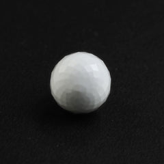 WHITE AGATE FACETED DROPS (HALF DRILL) 14X10MM 10.26 Cts.