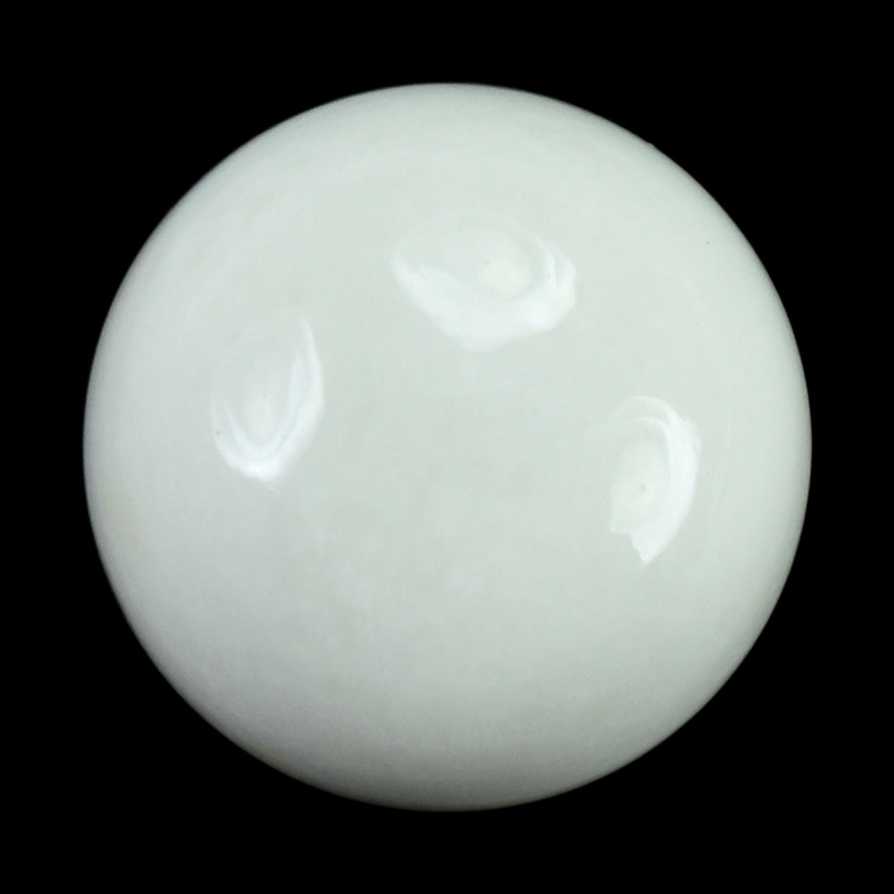 WHITE AGATE PLAIN ROUND CAB 10MM (TH. 5.00-5.40MM) 4.02 Cts.