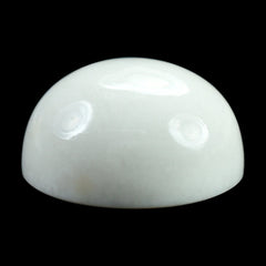 WHITE AGATE PLAIN ROUND CAB 10MM (TH. 5.00-5.40MM) 4.02 Cts.