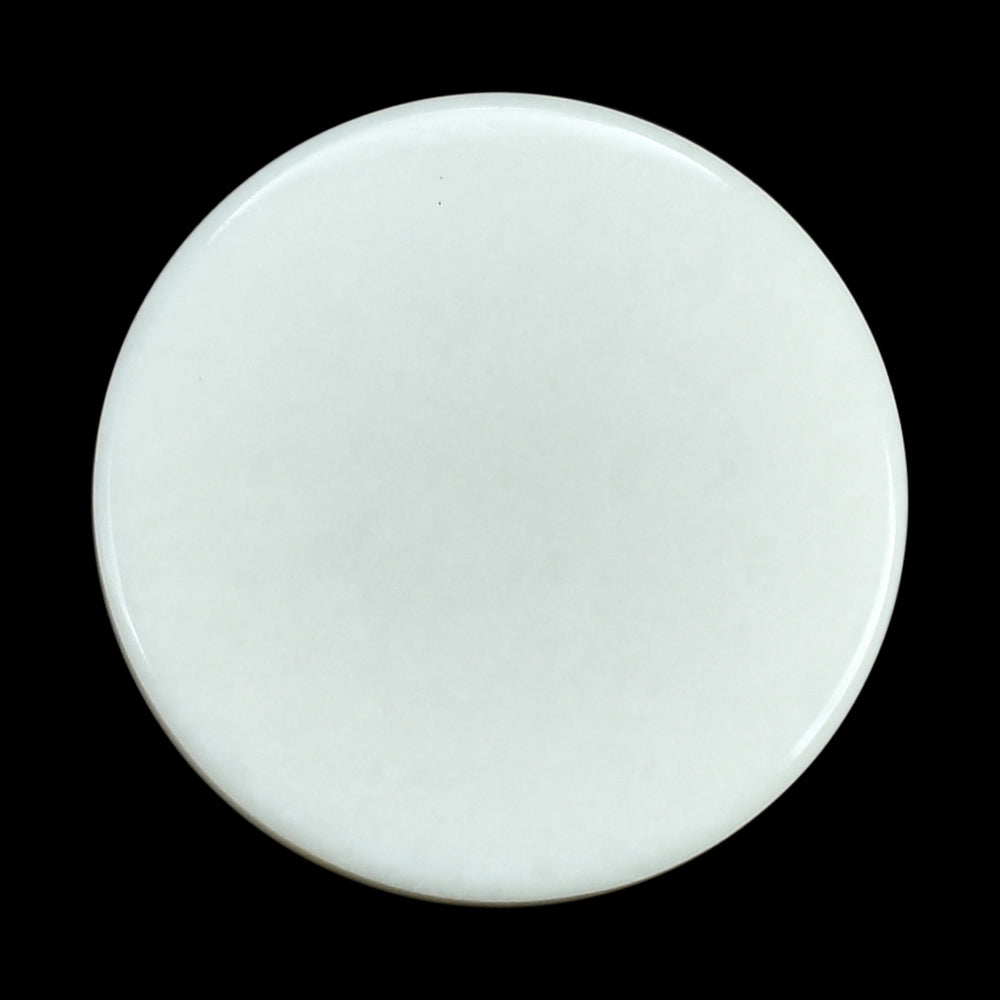 WHITE AGATE PLAIN ROUND CAB 10MM (TH. 5.00-5.40MM) 4.02 Cts.