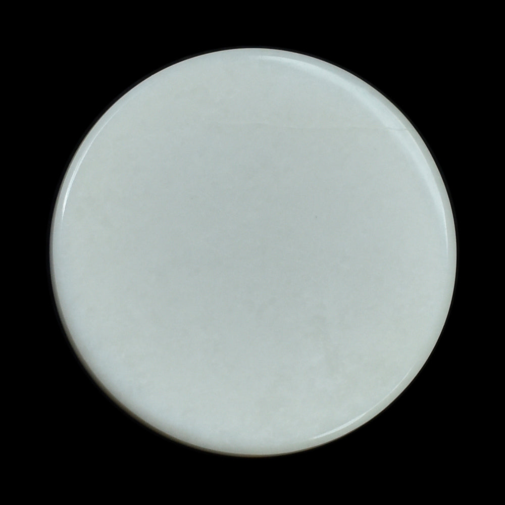 WHITE AGATE PLAIN ROUND CAB (KOGOLONG) 12MM (TH. 6.00-6.40MM) 6.78 Cts.