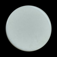 WHITE AGATE PLAIN ROUND CAB (KOGOLONG) 12MM (TH. 6.00-6.40MM) 6.78 Cts.