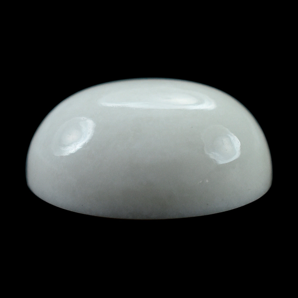 WHITE AGATE PLAIN OVAL CAB (KOGOLONG) 10X8MM (TH. 4.00-4.40MM) 2.69 Cts.