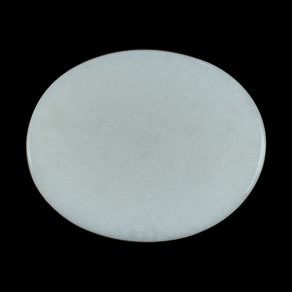 WHITE AGATE PLAIN OVAL CAB (KOGOLONG) 10X8MM (TH. 4.00-4.40MM) 2.69 Cts.