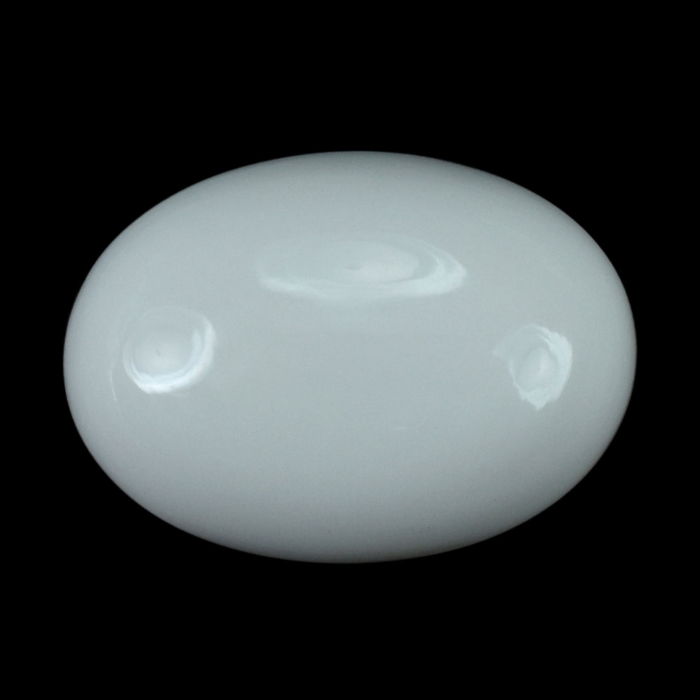 WHITE AGATE PLAIN OVAL CAB (KOGOLONG) 14X10MM 5.71 Cts.