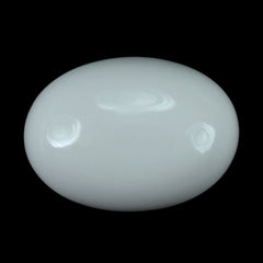 WHITE AGATE PLAIN OVAL CAB (KOGOLONG) 14X10MM 5.71 Cts.