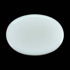 WHITE AGATE PLAIN OVAL CAB (KOGOLONG) 14X10MM 5.71 Cts.