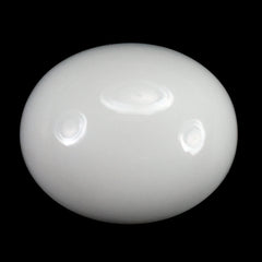 WHITE AGATE PLAIN OVAL CAB (KOGOLONG) 12X10MM (TH. 5.00-5.40MM) 4.88 Cts.