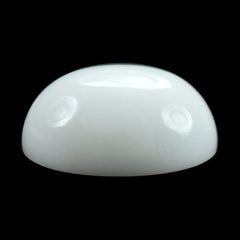 WHITE AGATE PLAIN OVAL CAB (KOGOLONG) 12X10MM (TH. 5.00-5.40MM) 4.88 Cts.