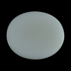 WHITE AGATE PLAIN OVAL CAB (KOGOLONG) 12X10MM (TH. 5.00-5.40MM) 4.88 Cts.