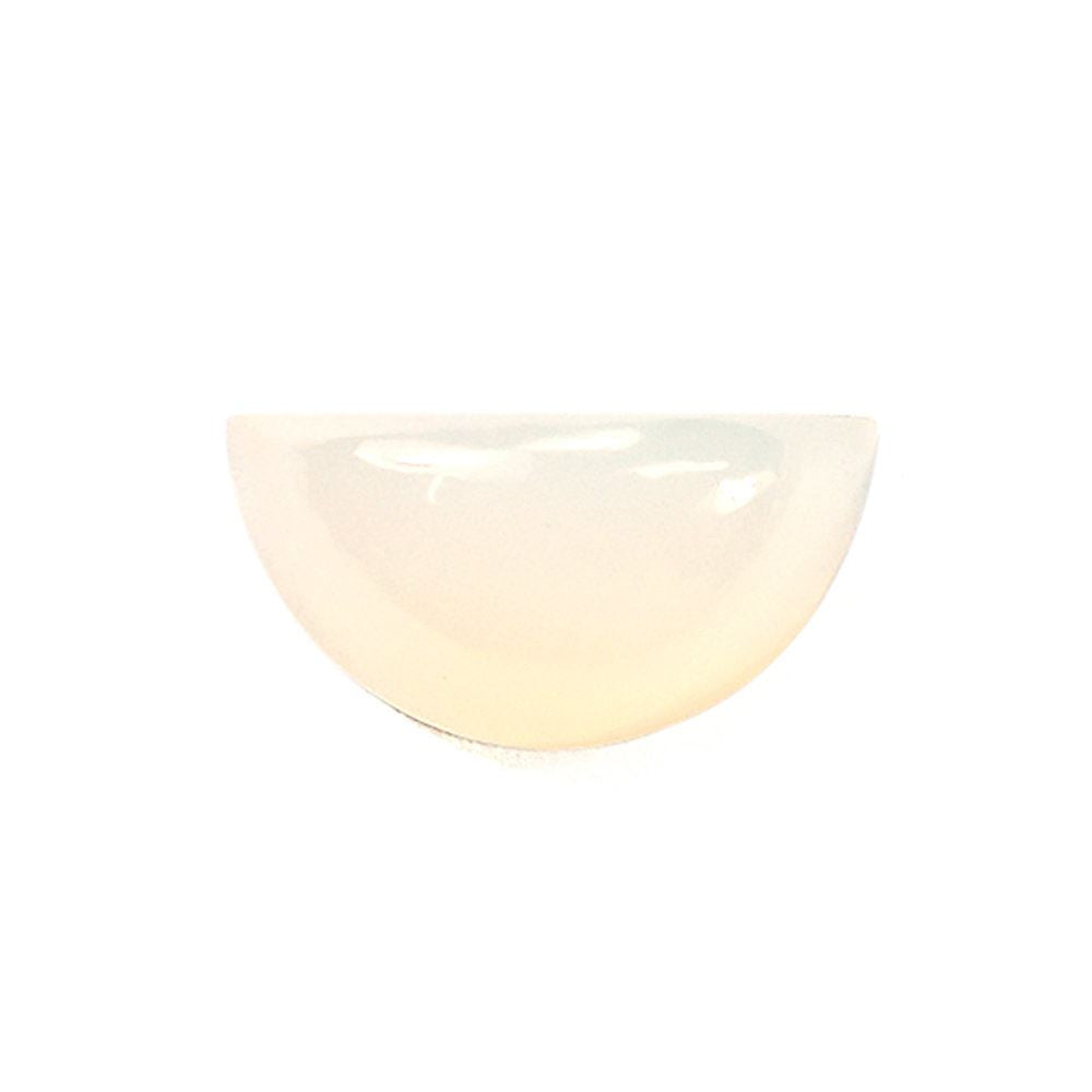 WHITE AGATE PLAIN HALF MOON 13X8MM 3.65 Cts.