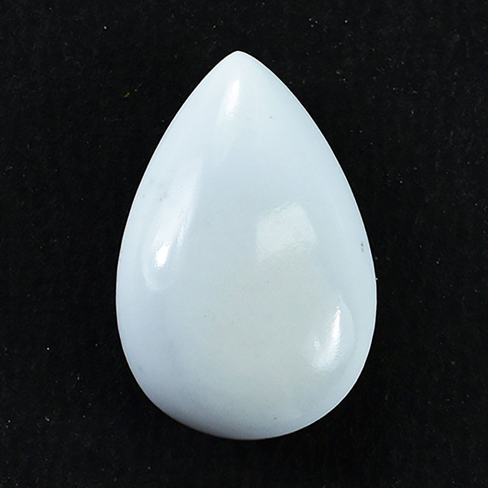WHITE AGATE PLAIN LENTIL PEAR 15X10MM 4.35 Cts.