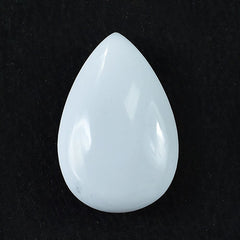 WHITE AGATE PLAIN LENTIL PEAR 15X10MM 4.35 Cts.