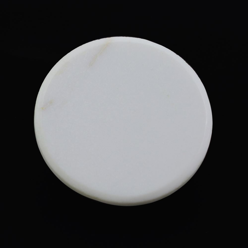 WHITE AGATE CHECKER ROUND CAB 20MM 15.65 Cts.