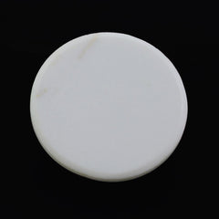 WHITE AGATE CHECKER ROUND CAB 20MM 15.65 Cts.