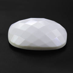 WHITE AGATE CHECKER CUSHION CAB 20MM 16.92 Cts.