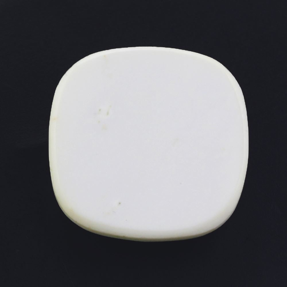 WHITE AGATE CHECKER CUSHION CAB 20MM 16.92 Cts.