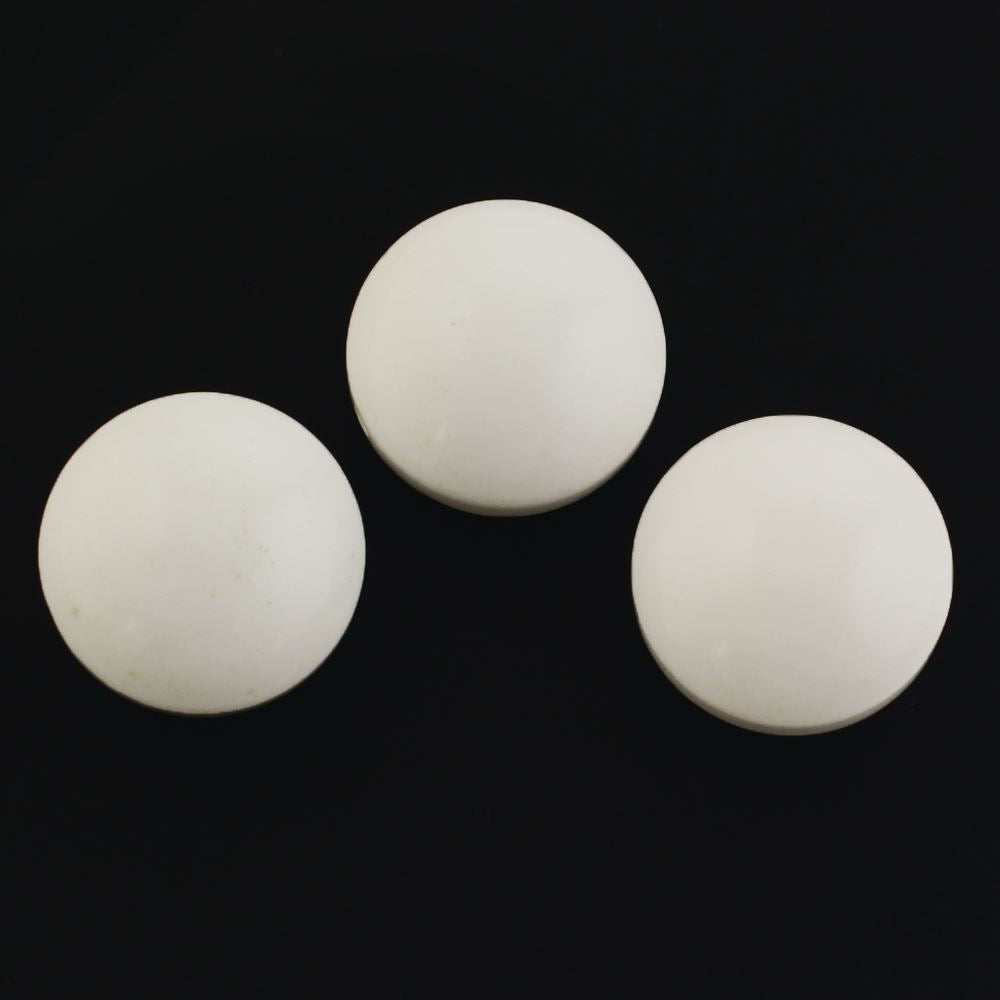 WHITE AGATE LENTIL ROUND (FULL DRILL) 15MM 15.20 Cts.