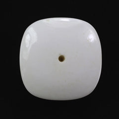 WHITE AGATE IRREGULAR FACETS CUSHION CAB (H/D) AT BOTTOM) 14MM   8.25 Cts.