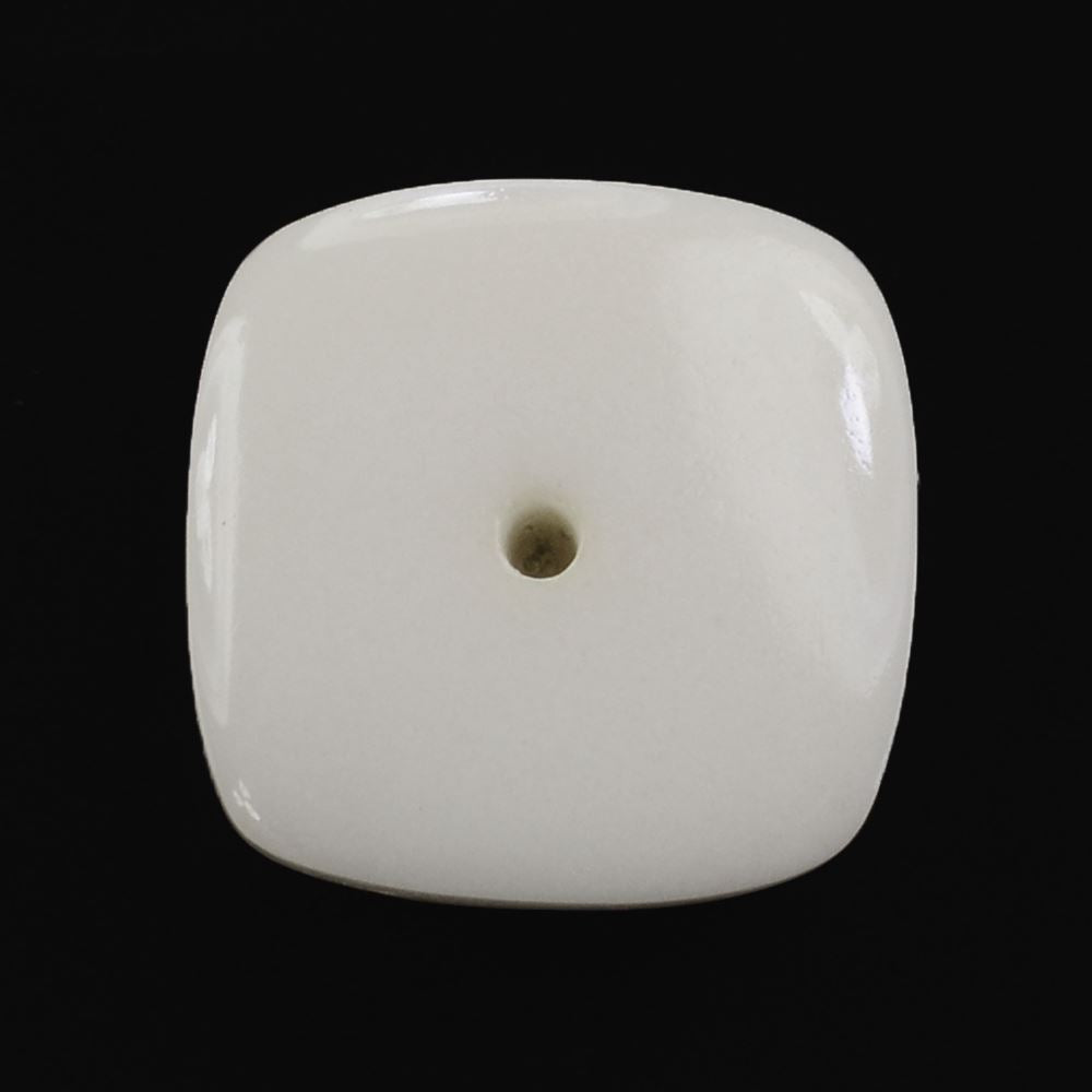 WHITE AGATE IRREGULAR FACETS CUSHION CAB (H/D) AT BOTTOM 11MM  4.94 Cts.