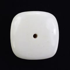 WHITE AGATE IRREGULAR FACETS CUSHION CAB (H/D AT BOTTOM)11MM  4.48 Cts.