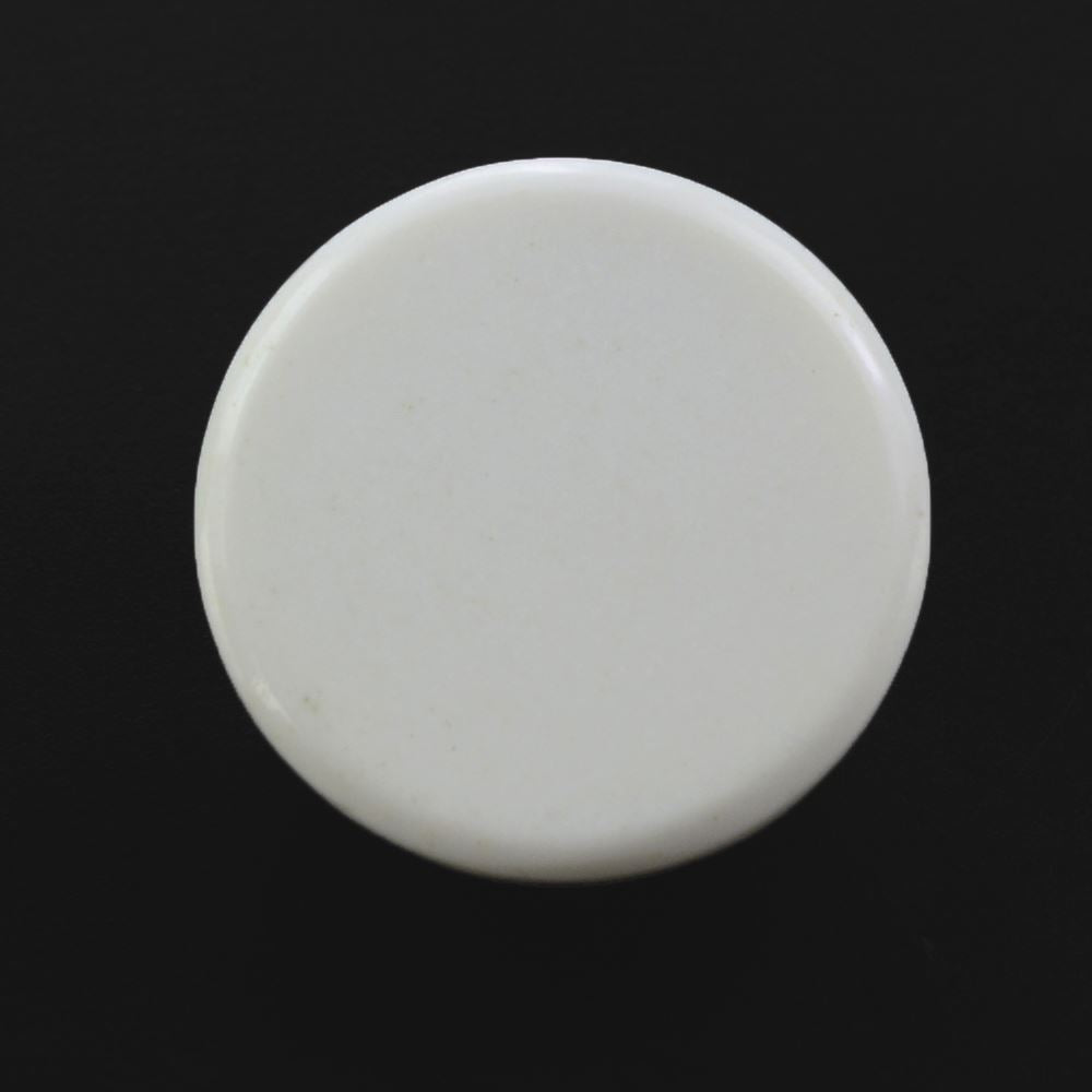 WHITE AGATE CHECKER ROUND CAB 14MM 8.70 Cts.
