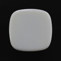 WHITE AGATE CHECKER CUSHION CAB 14MM 10.23 Cts.