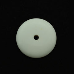 WHITE AGATE LENTIL  (WITH BIG HOLE) ROUND 34.00MM 51.94 Cts.