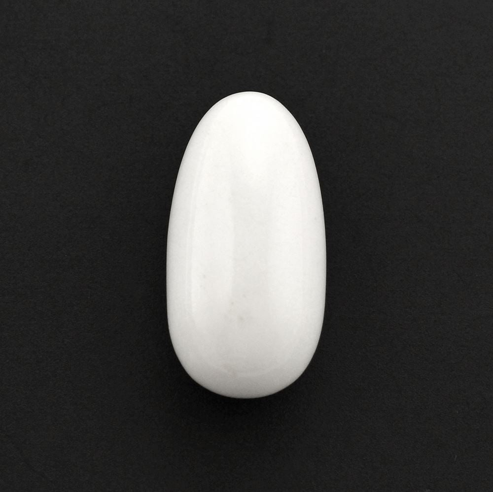 WHITE AGATE PLAIN OLIVE 18X9MM 11.36 Cts.