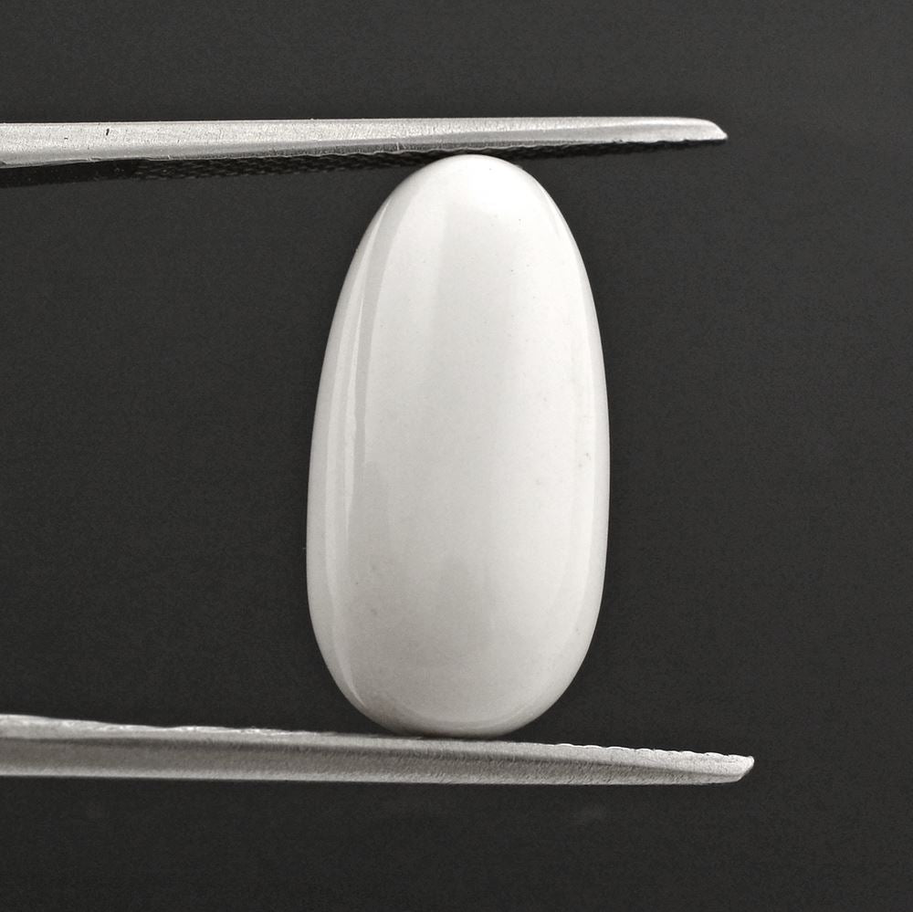 WHITE AGATE PLAIN OLIVE 18X9MM 11.36 Cts.