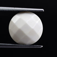 WHITE AGATE BRIOLETTE ROUND 12MM 4.51 Cts.
