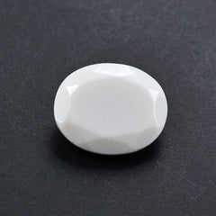 WHITE AGATE CUT OVAL 12X10MM 3.68 Cts.