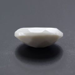 WHITE AGATE CUT OVAL 12X10MM 3.68 Cts.