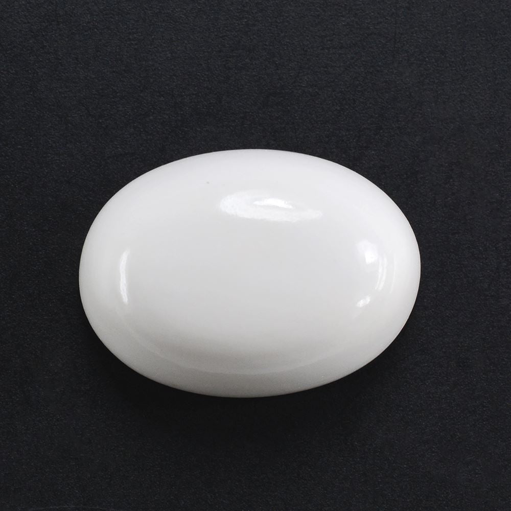 WHITE AGATE OVAL CAB 18X13MM 12.19 Cts.