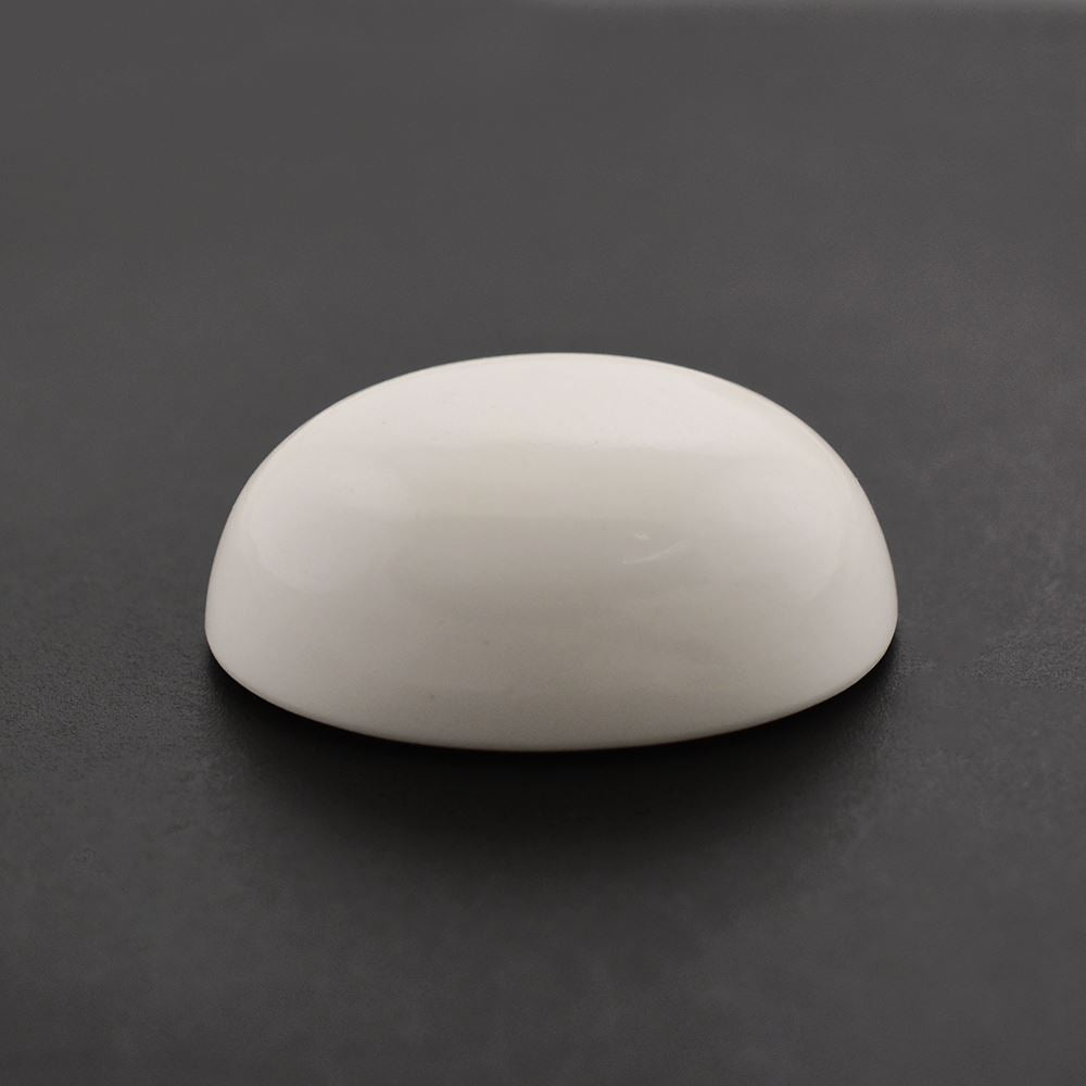 WHITE AGATE OVAL CAB 18X13MM 12.19 Cts.