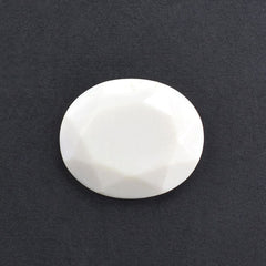 WHITE AGATE TABLE CUT OVAL (WITH FLAT BOTTOM) 12X10MM 2.60 Cts.