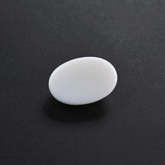 WHITE AGATE ROSE CUT OVAL CAB 12X8MM 3.18 Cts.