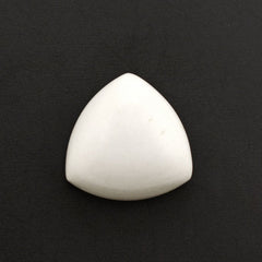 WHITE AGATE TRILLION CAB 14MM 10.50 Cts.