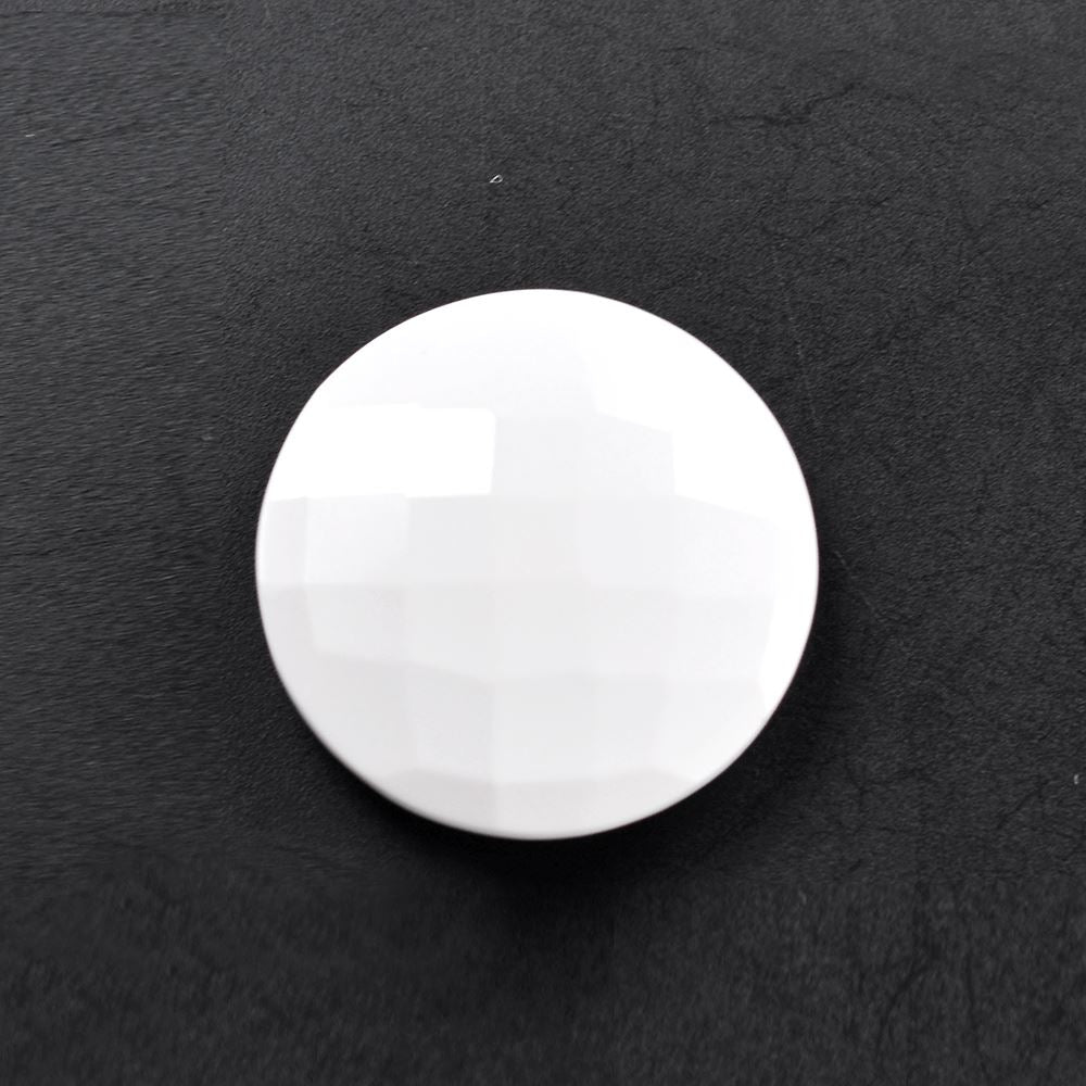 WHITE AGATE BRIOLETTE ROUND 18MM 10.40 Cts.