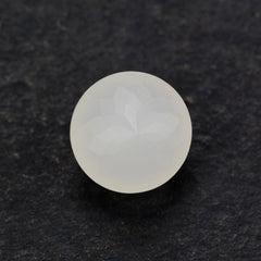 WHITE MILKY QUARTZ IRREGULAR CUT SPECIAL ROUND 9MM 3.53 Cts.