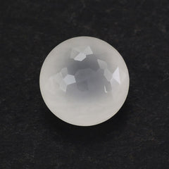WHITE MILKY QUARTZ IRREGULAR CUT SPECIAL ROUND 11.70MM  6.26 Cts.