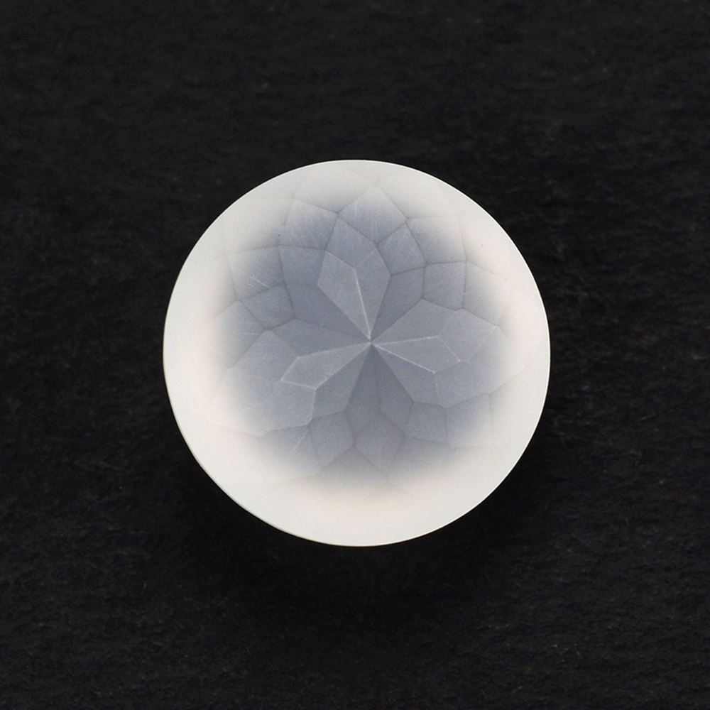 WHITE MILKY QUARTZ IRREGULAR CUT SPECIAL ROUND 11.70MM  6.26 Cts.