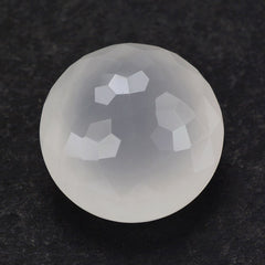 WHITE MILKY QUARTZ IRREGULAR CUT SPECIAL ROUND 18MM 21.93 Cts.