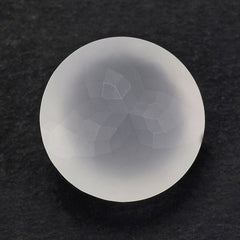 WHITE MILKY QUARTZ IRREGULAR CUT SPECIAL ROUND 18MM 21.93 Cts.